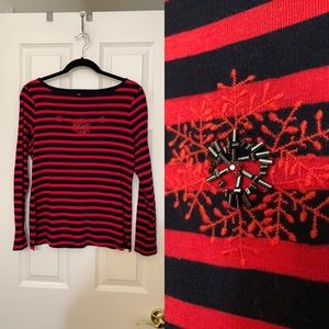 Talbots Snowflake Tee